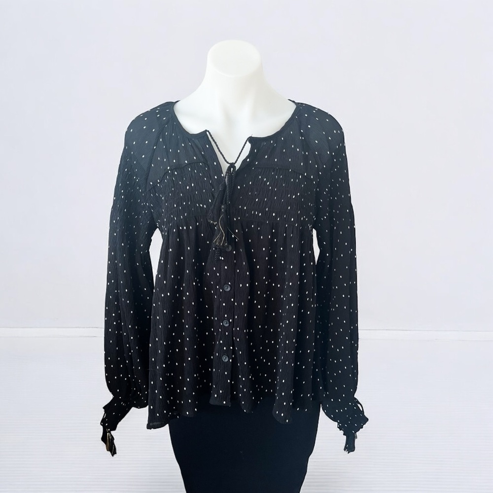 Romeo and Juliet Boho baby doll blouse Sz S